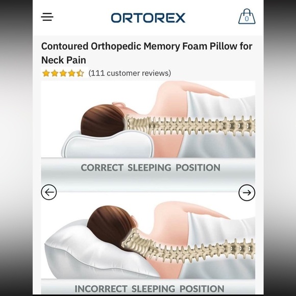 NEW ORTOTEX Chiropractic Pillows (set of 2) - Picture 3 of 10